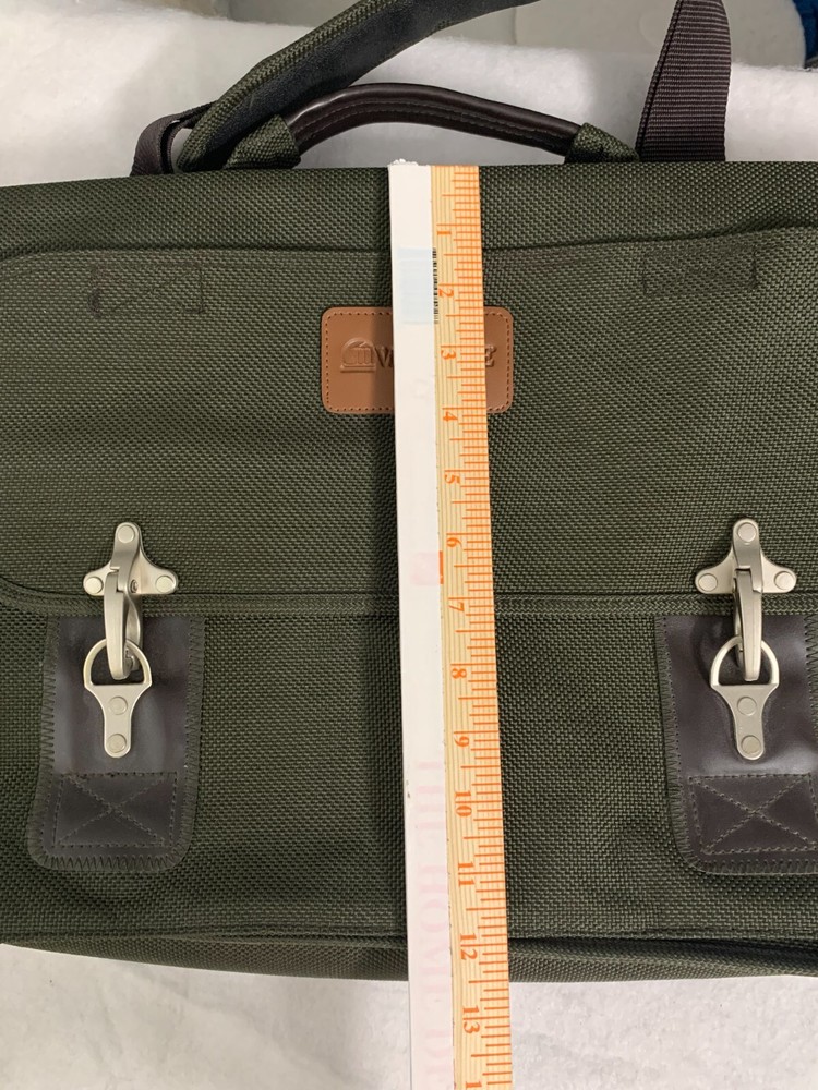 GEMLINE 2280 Computer Shoulder Messenger Olive Green Adjustable Strap