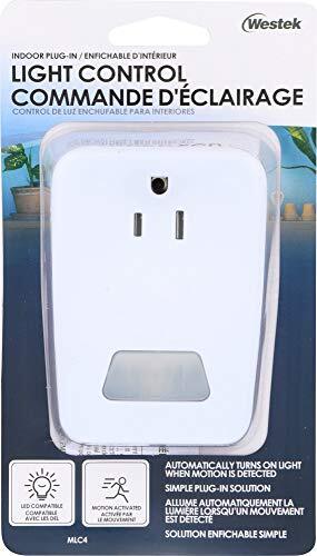 White Motion Activated Light Control Indoor Sensor with Auto Off Timer 25 ft