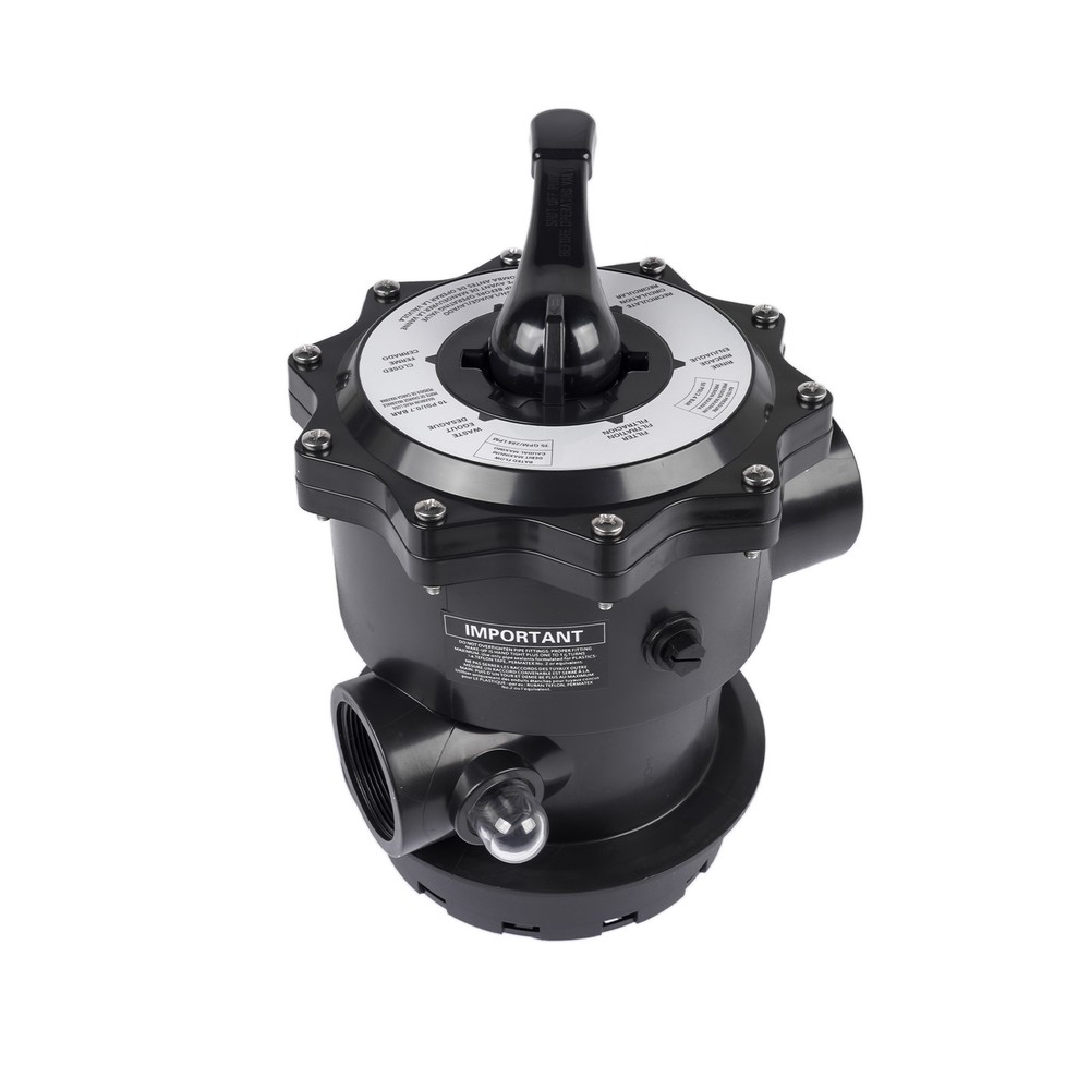 Black Vari-Flo 2" Top Mount Control Value Multiport Valve 6 Positions SP071621