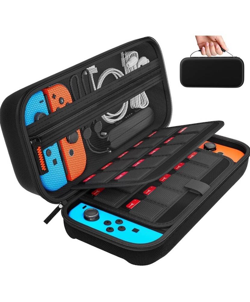 Switch Carrying Case For Nintendo Switch with 20 Games Spaces Hard Shell.