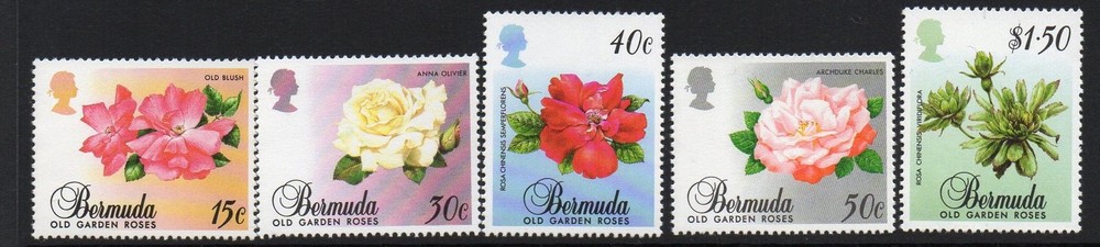 BERMUDA SG561/5 1988 ROSES MNH