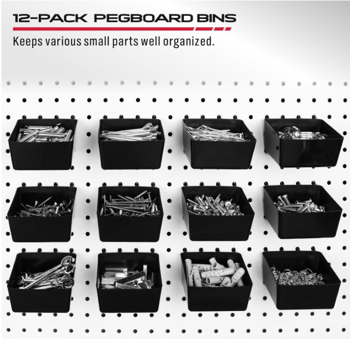 Pegboard Organizer Peg Board Hooks: 300-Piece Hooks for Black