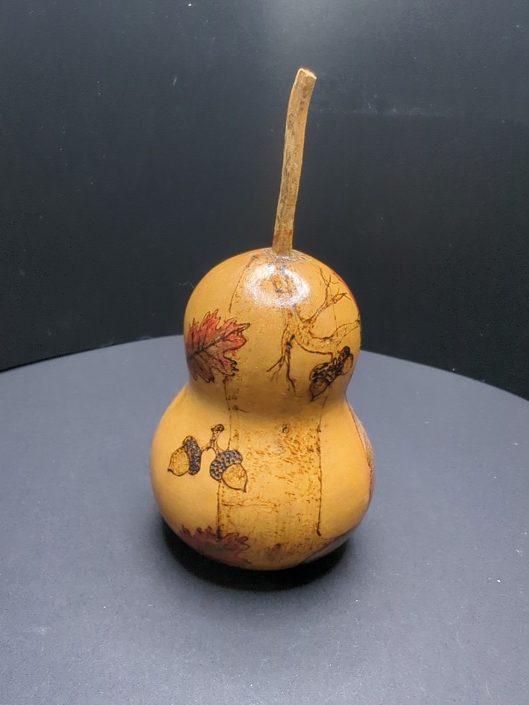 Hand Painted Squirrel Small Gourd