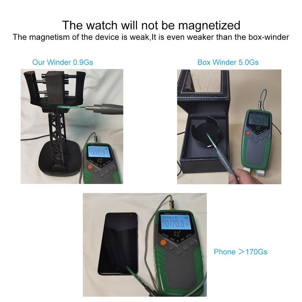 Single Watch Winder for Automatic WatchesTimer ShutdownAdjustable