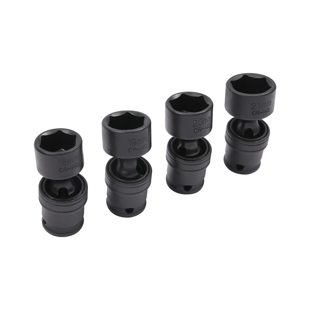 15PCS Universal Joint Socket Set 8-22mm Socket Set Swivel Socket Set 3/8" w/Case