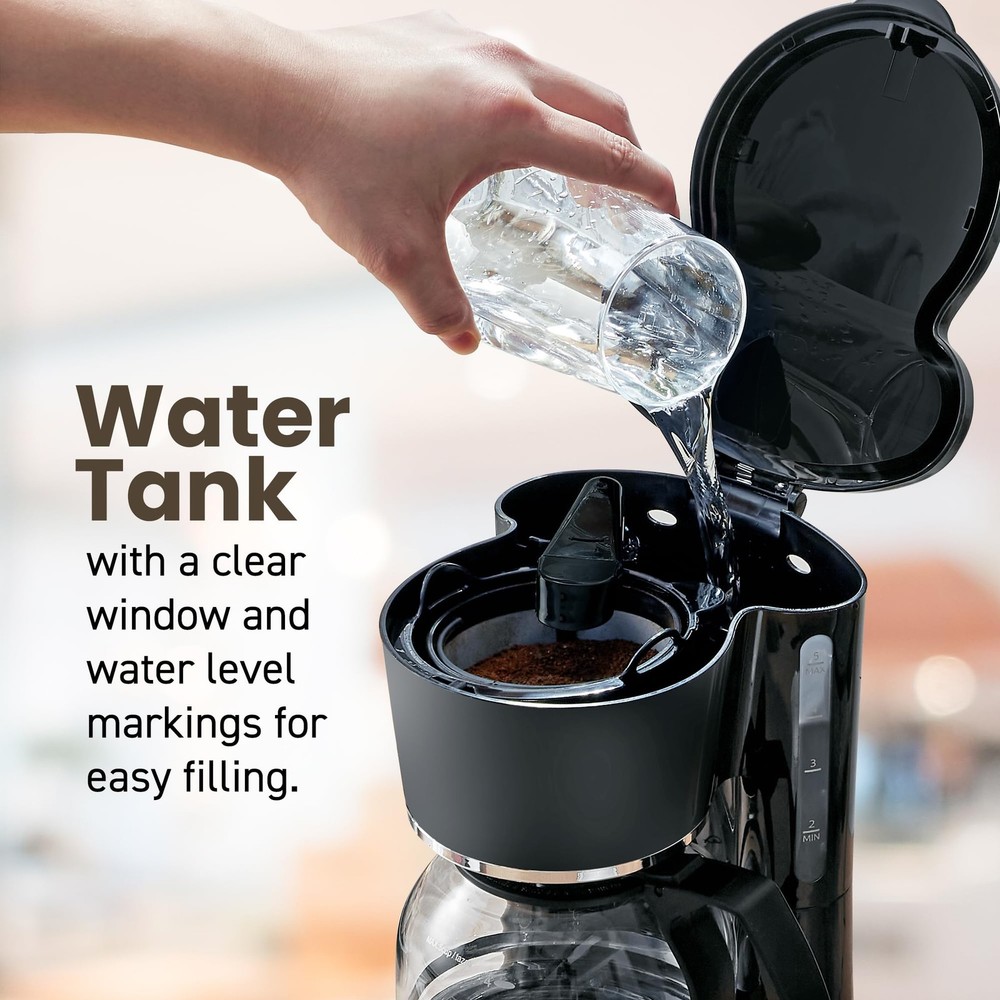 Elite Gourmet EHC5055 5 Cup Automatic Drip Coffee Maker