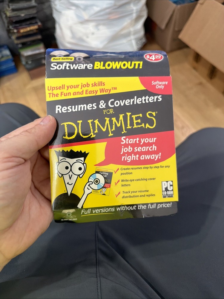 Greeting Cards for Dummies PC CD-ROM CD Sealed Atari 2004 Crafts