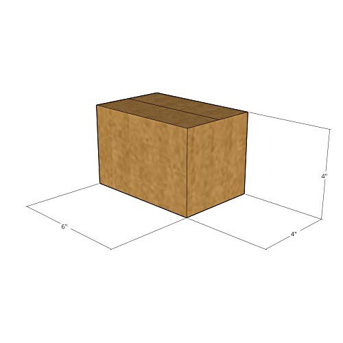 75 6x4x4 Kraft Brown Corrugated Shipping Boxes Multi-Depth 32 ECT Single-Wall