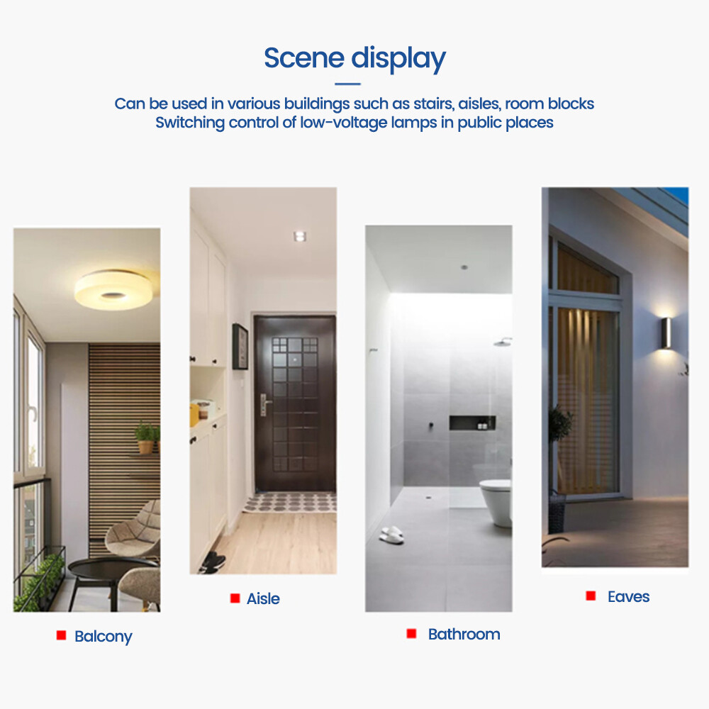 AC85-265V Infrared PIR Motion Induction Sensor Switch For LED Ceiling Light US