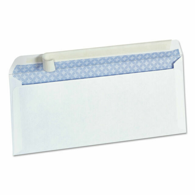 Universal Pull & Seal Business Envelopes, White, 100 Envelopes (UNV36004)