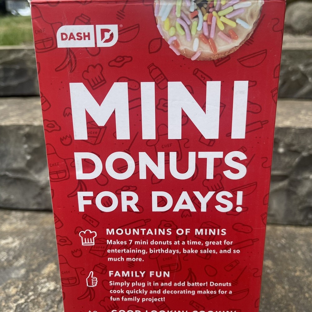 Dash 7 Mini Donut Maker Machine for Kid-Friendly Breakfast, Snacks Nonstick