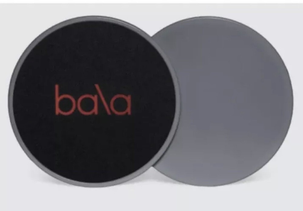 NEW BALA Grey & Black 7” Aerobic Exercise Workout Slider Discs