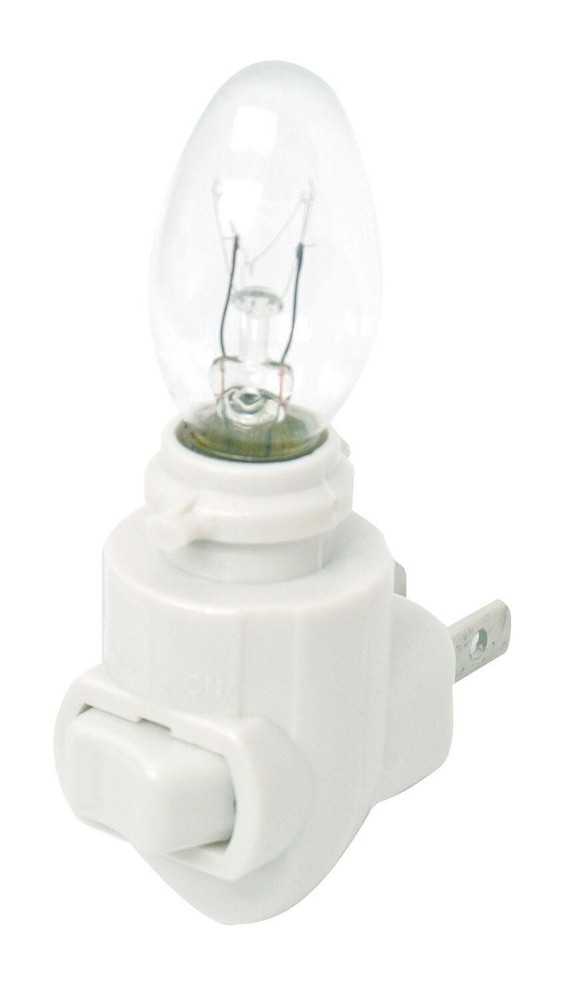 White Night Light w/4 Watt Bulb 5 pack