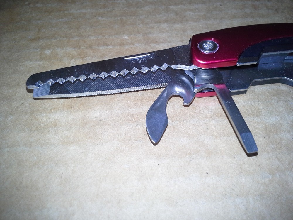 Switzerland Red Multitool Folding Pocket Pliers. VGC