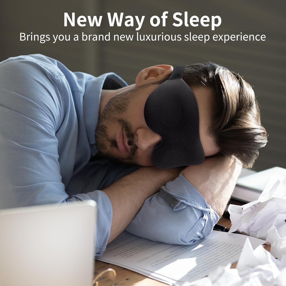 Zero Pressure Luxury Eye Cover - Complete Light Blocking for Deep Sleep Anywhere