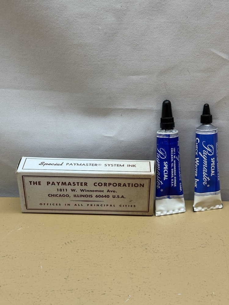 Vintage Special Paymaster System Check Writer Blue & Blue Ink