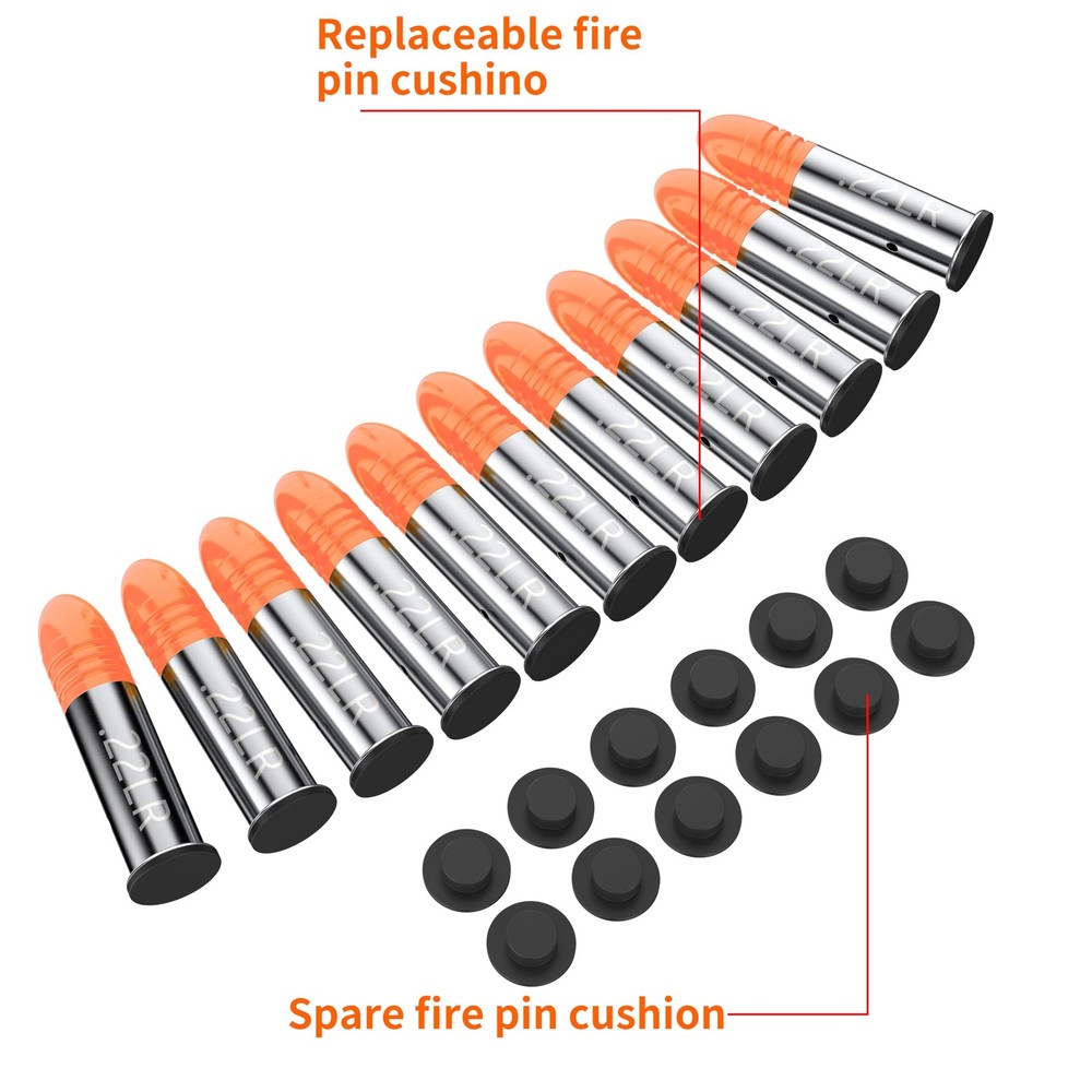 Befbox 22LR Snap Caps Training Dummy Rounds Practice Safe Orange
