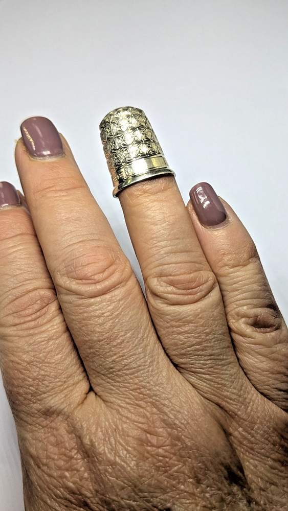 Antique Sterling Silver Thimble, Size 6