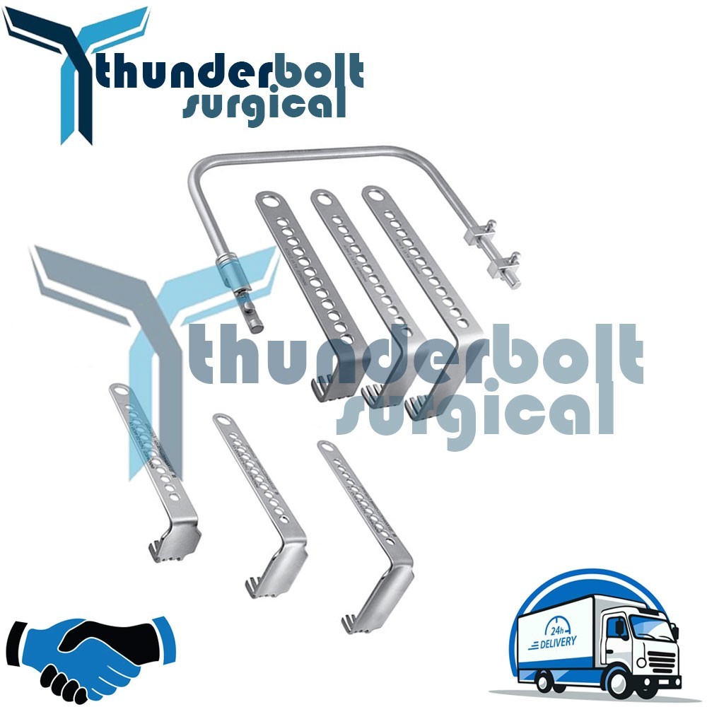 Surgical Charnley Hip Retractor Set With Locking Frame