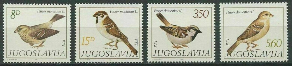 Yugoslavia 1982 ☀ Fauna - Birds - Complete set ☀ Mint never hinged (**)