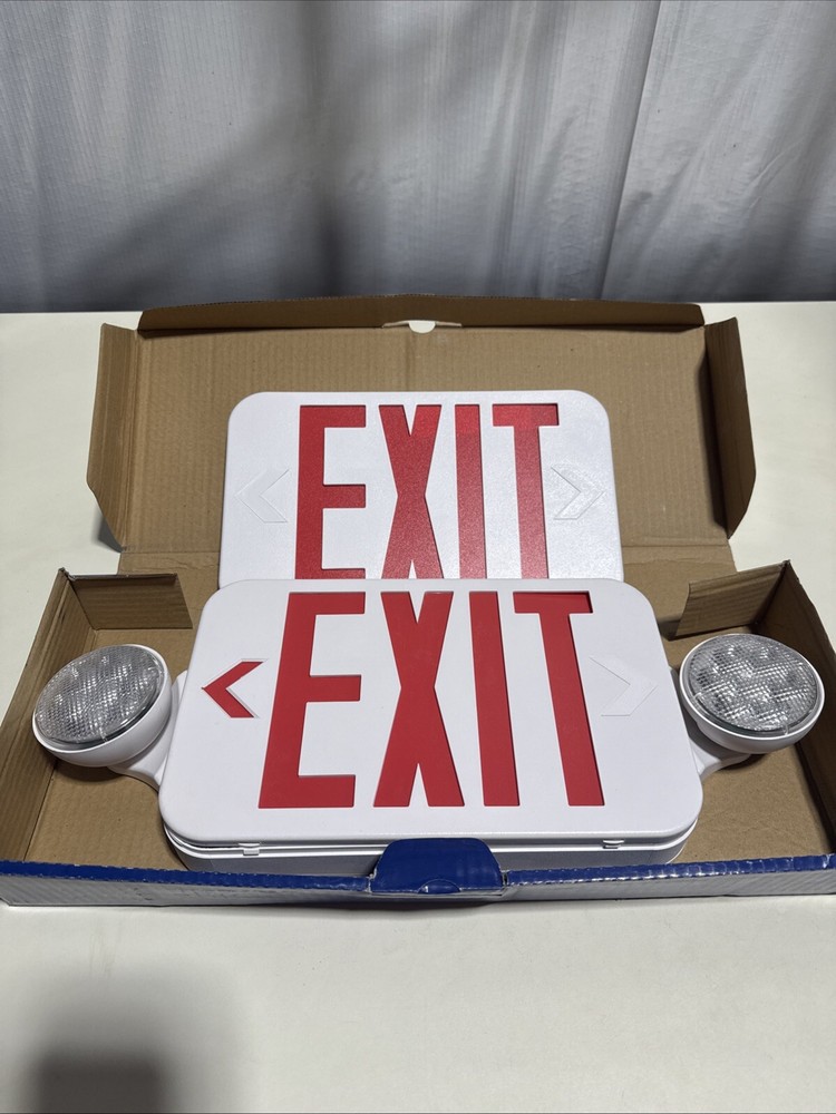 Tamlite Lighting Exit Combolight LXPC3RWRC, Emergency Lighting, New