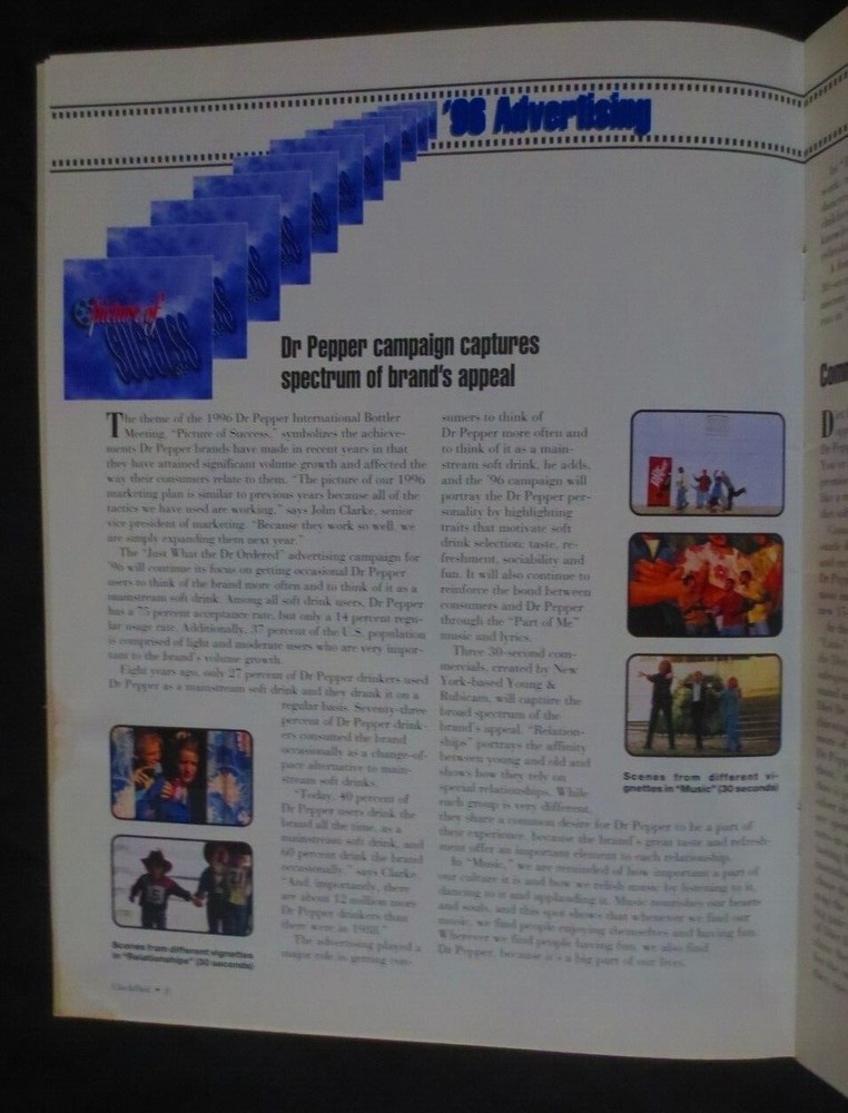 DR PEPPER CLOCK DIAL FALL 1995 MAGAZINE