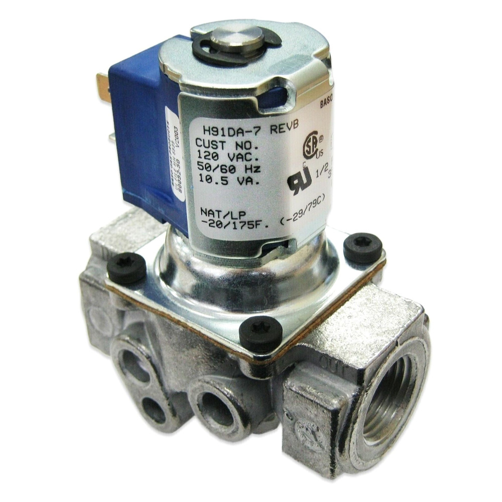 Baso H91DA-7C Replacement Gas Valve 1/2" Input / Output 120V - Free Shipping