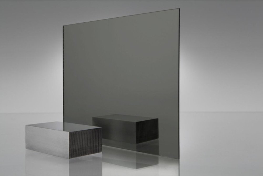 1 Sheets 1/8" GRAY  Mirror Acrylic Plexiglass 24" x  24"