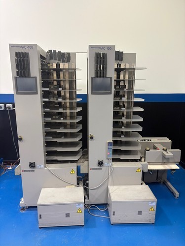 Horizon Vac 100a & 100c collating system with Offset Receding Stacker will skid