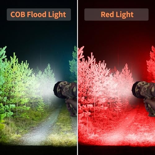 Rechargeable Spotlight Flashlight Floodlight,1000000 Lumen Camouflage Gray-COB
