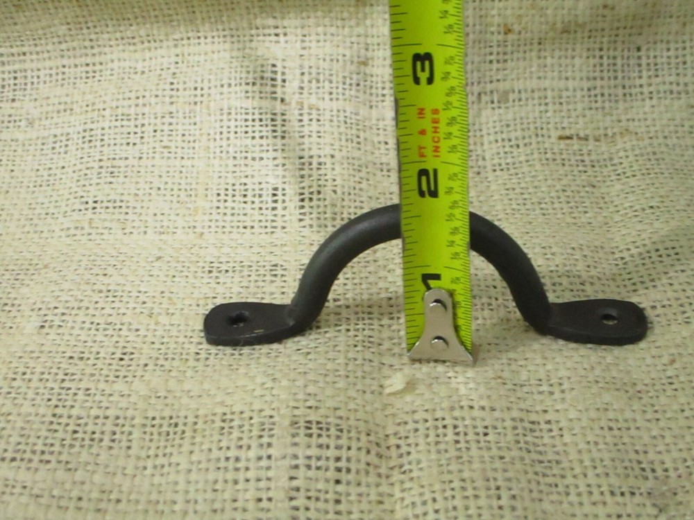 HAND FORGED IRON DRAWER BIN PULLS 4 1/4" LONG CABINET HANDLES KITCHEN BATH