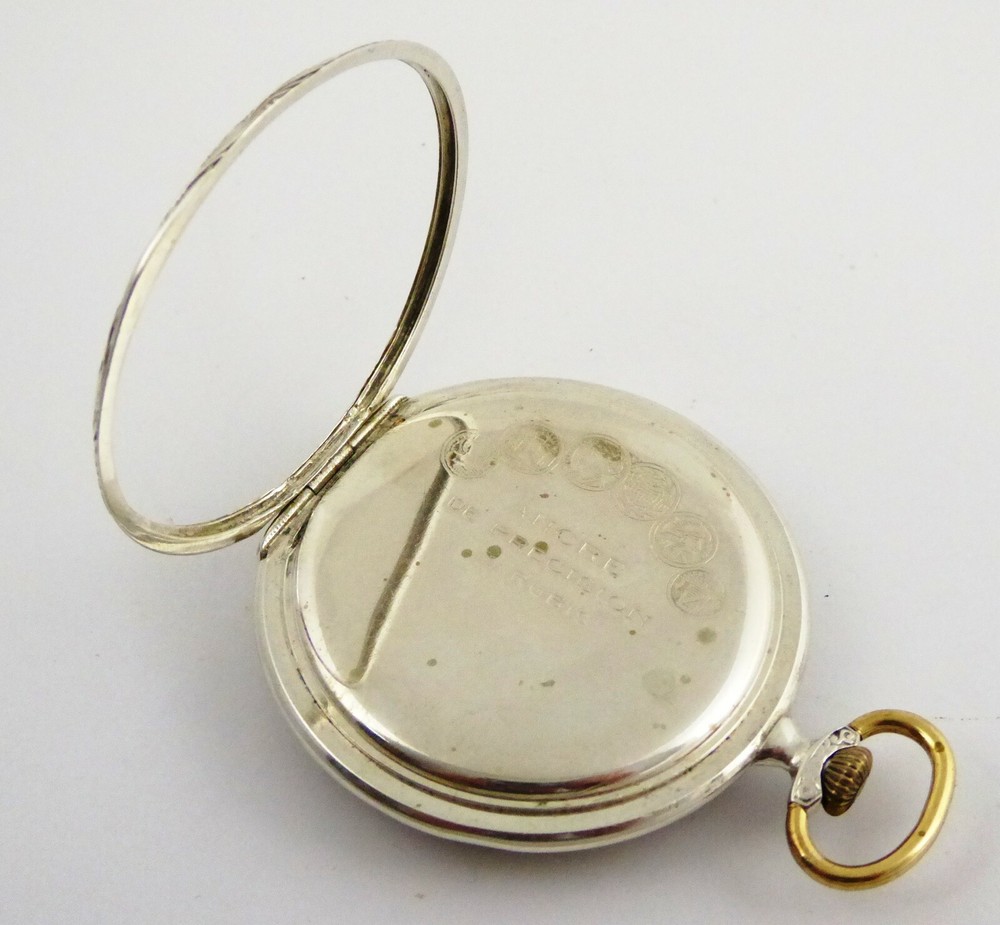 Early Solid Silver 1900s Antique Mechanical Pocket Watch Chronometre Icare AF