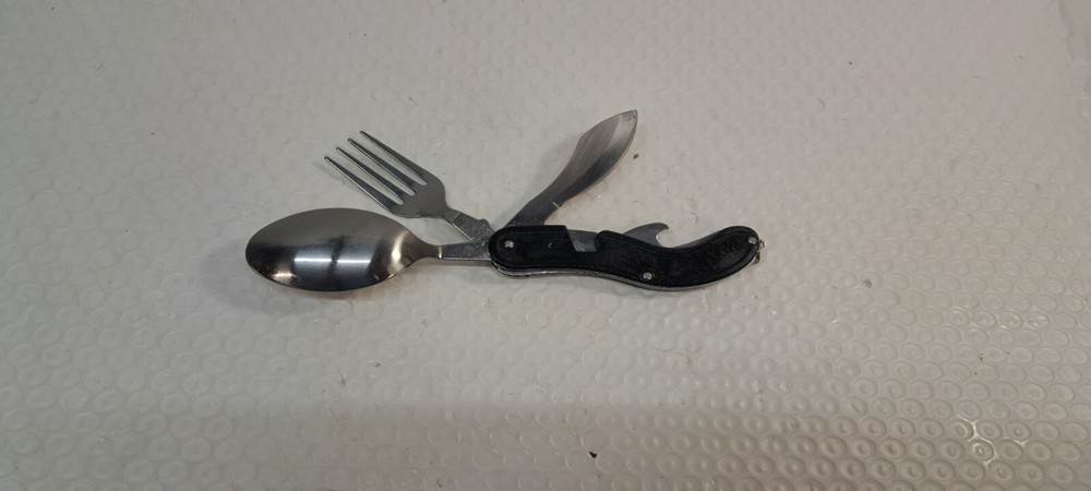 EDDIE BAUER MESS KIT MULTITOOL SPOON, KNIFE FORK BOTTLE OPENER