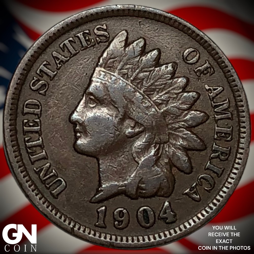 1904 Indian Head Cent Penny M7655