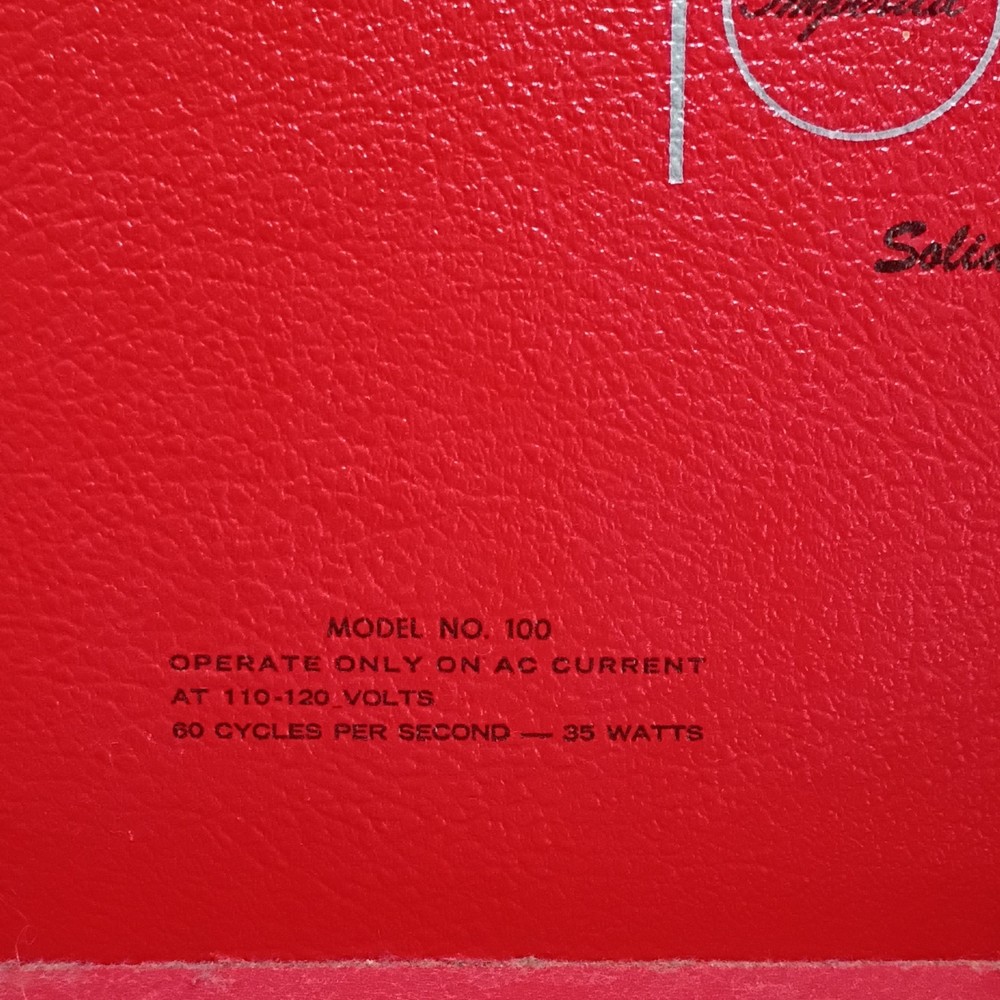 Imperial Party-Time Solid State 100 Portable Record Player Red/White