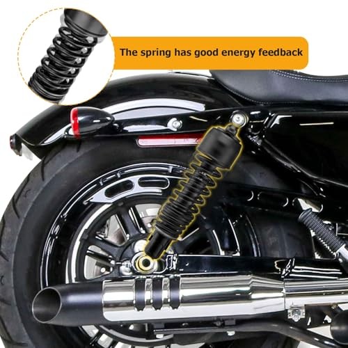 Black 13" Rear Shocks Lowering Kit Preload Adjustable Compatible 13" Black