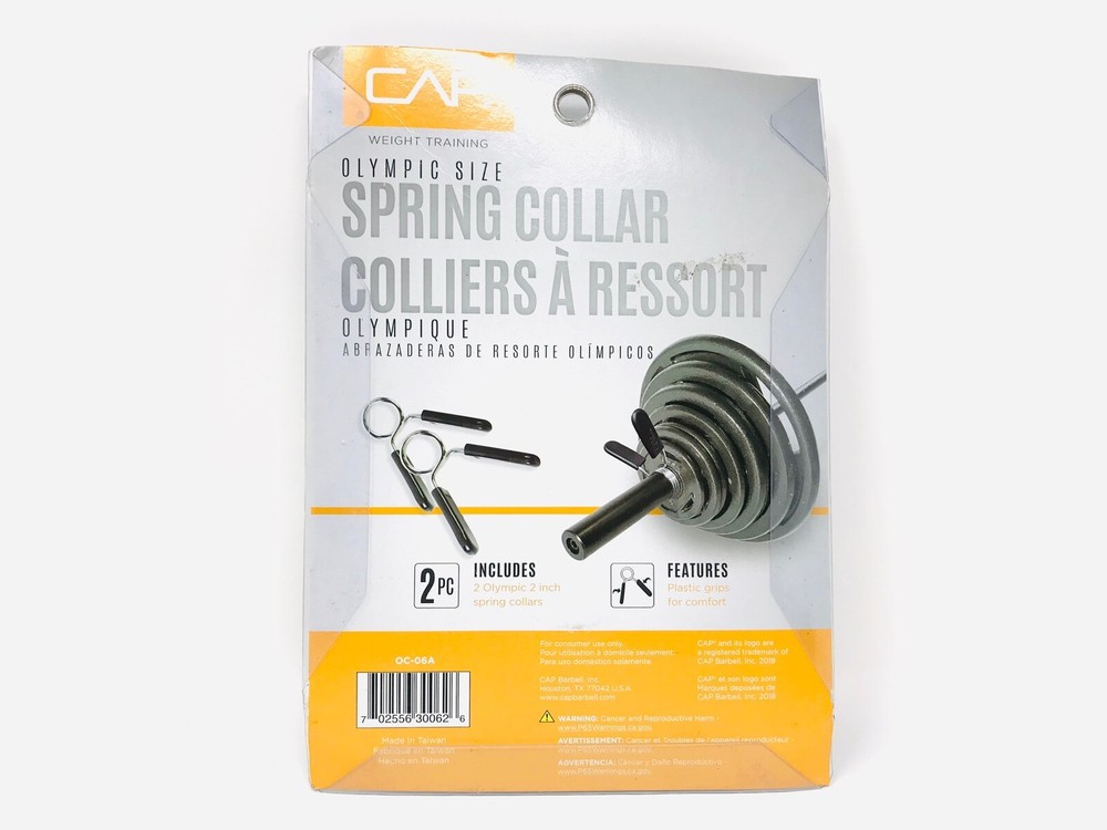 Cap Weight Training 2" Olympic Size Spring Collars 2 Piece Set