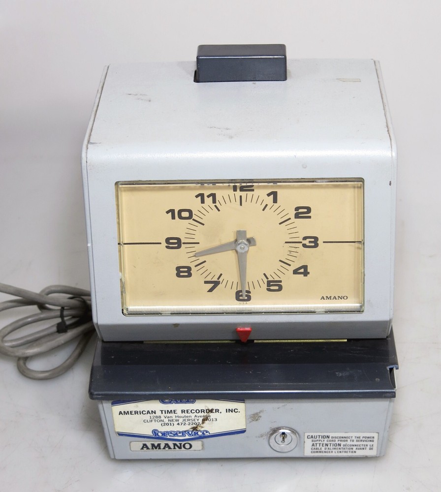 Vintage Atomic Amano Timeclock Model 3607 (no keys)