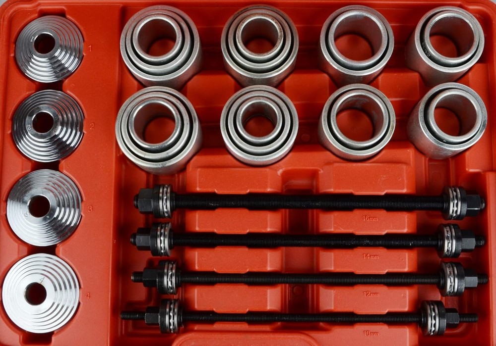 Pull and Press Sleeve Kit with 28 Pcs Universal Remove Bushes Bushing Bearings S