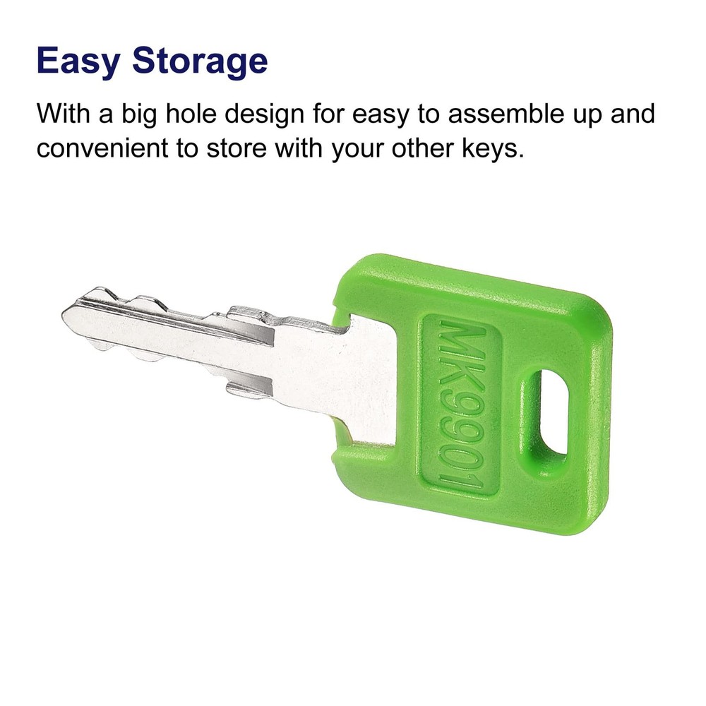 uxcell Ignition Key, Motorhome Start Keys for Code 9901- M / Green, Silver