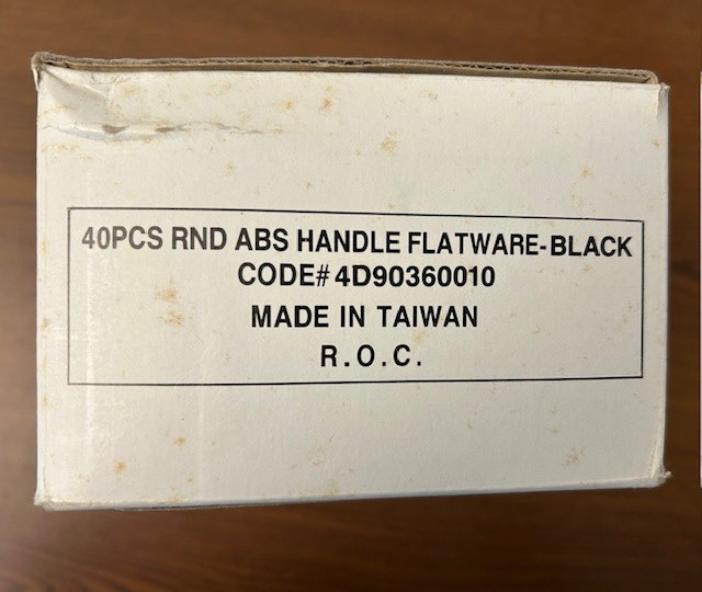 40 Pc ABS (Polymer) Handles Flatware Stainless Set / NEW