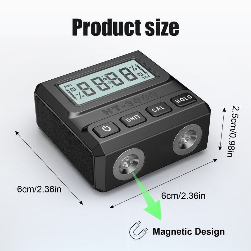 Digital Angles Meter Protractor Inclinometer Level Tool With Data Hold Function