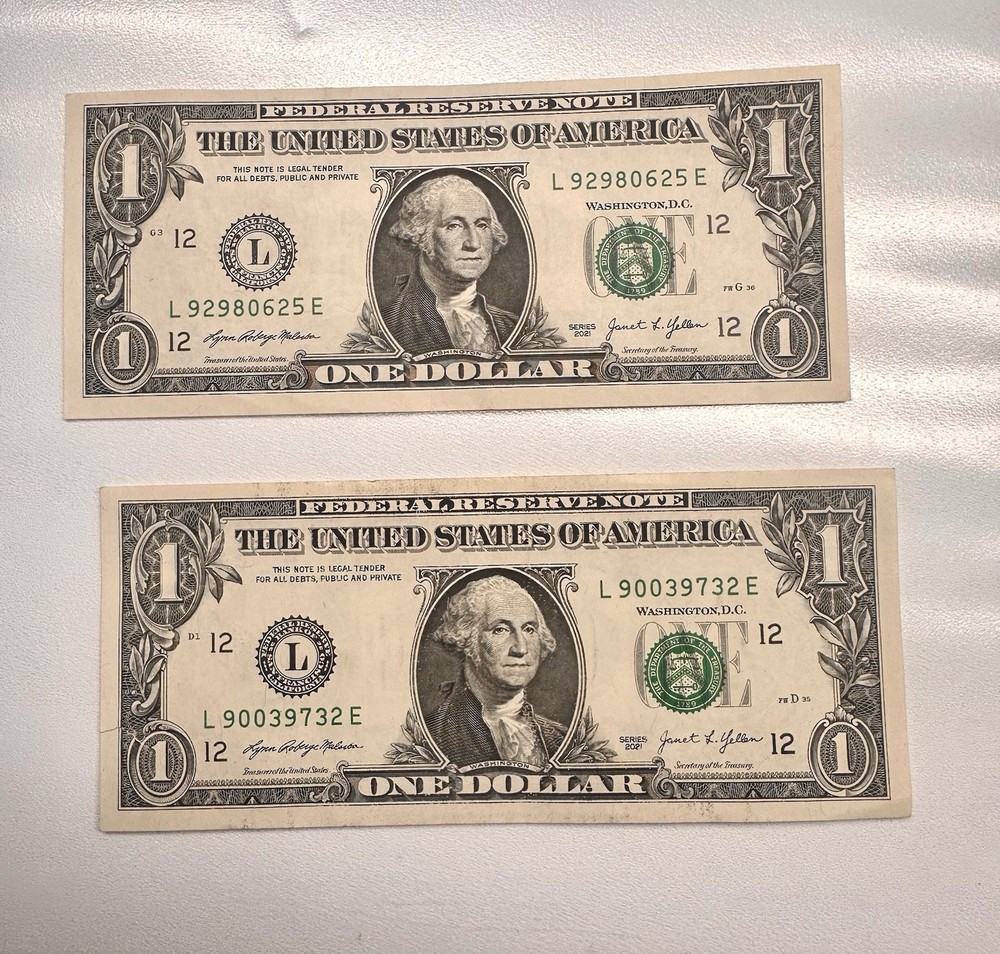 $1 Misaligned Green Seal