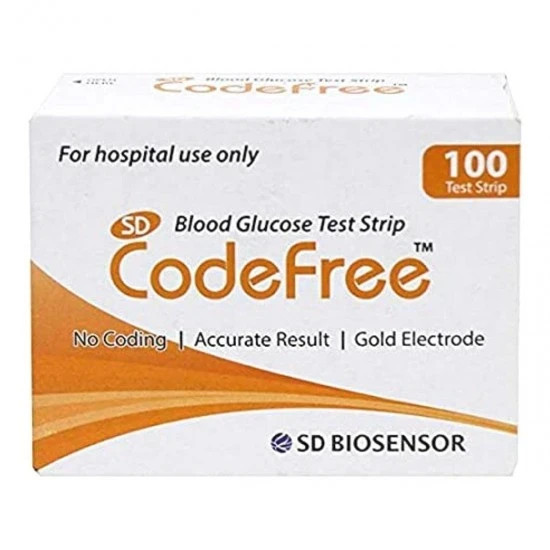 SD CodeFree Blood Glucose Test Strips 100 Strips