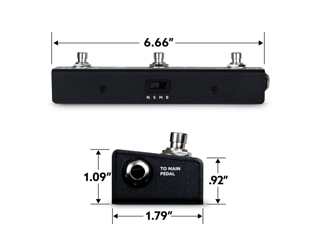 Barn3 OXU Three 3-Button Universal Aux Switch for Aux-Enabled Effect Pedals