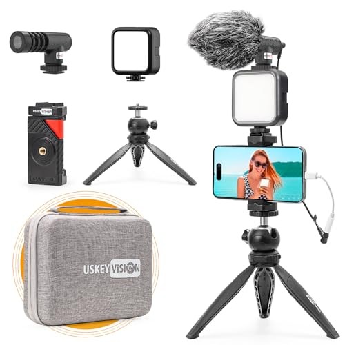 Smartphone Vlogging Kit for iPhone 16/15/14 Mini/Pro/Max, Android Smartphone