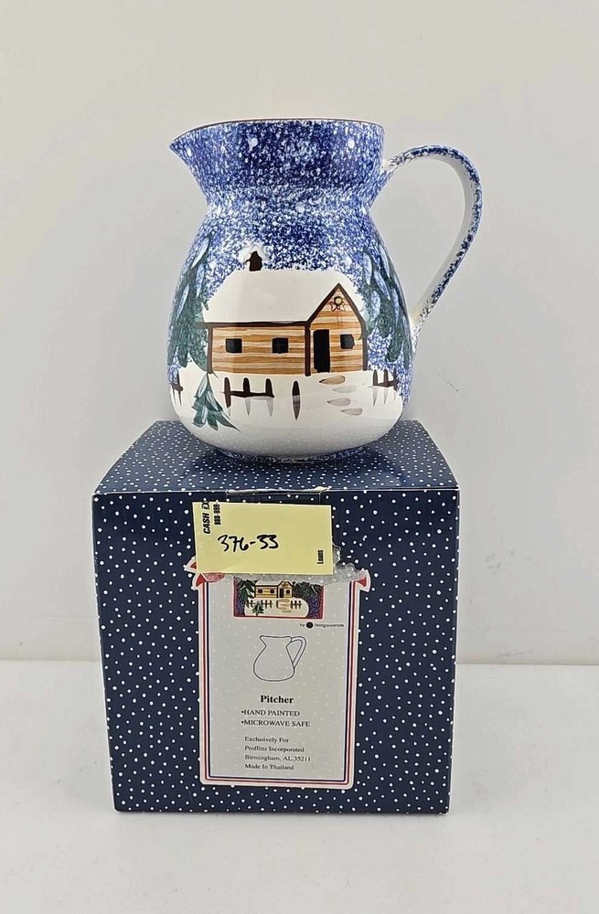 Holiday Mountain Lodge Pitcher in Original Box