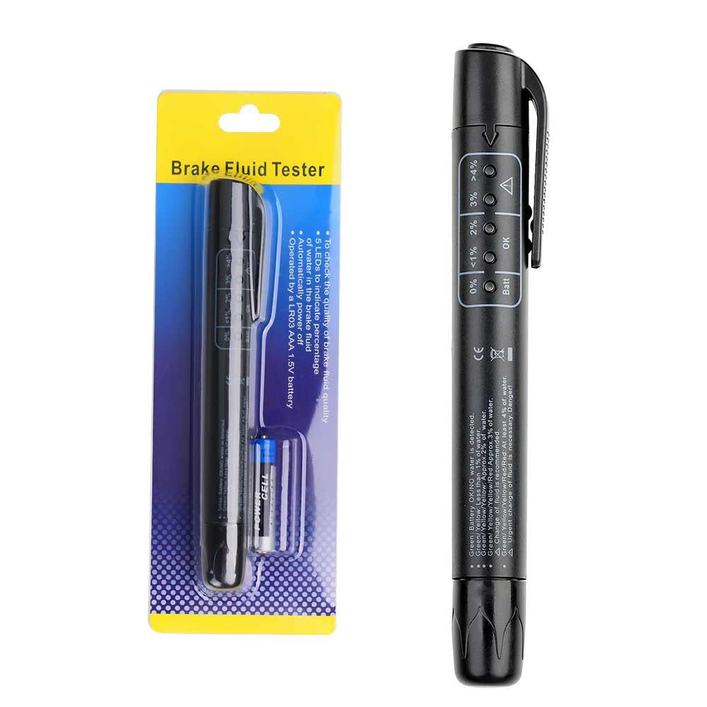 Brake Fluid Tester Pen 5 LED Mini Indicator For Car Auto Diagnostic Testing Tool