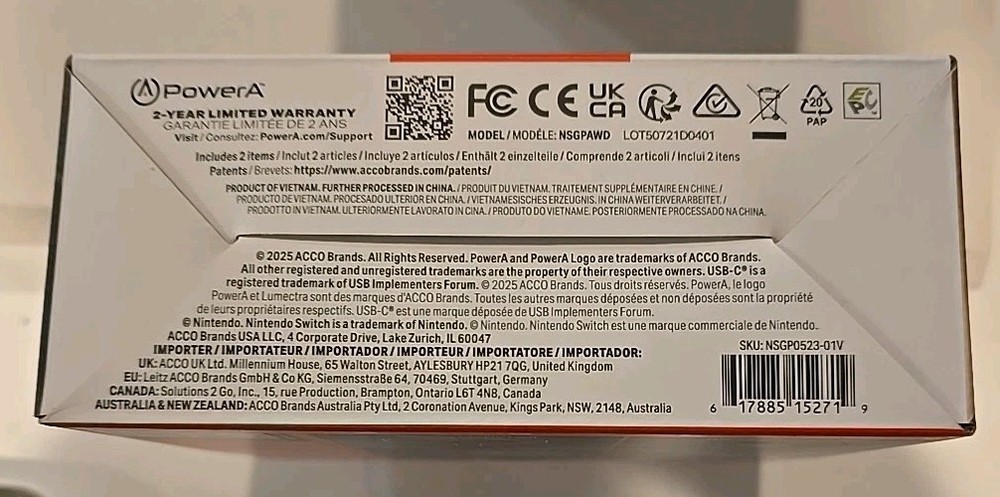 PowerA - Advantage Wired Controller for Nintendo Switch 2 - Black