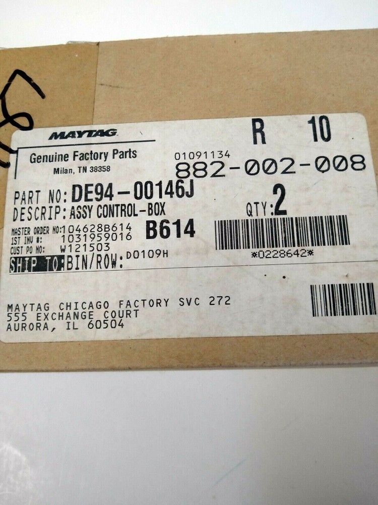 Maytag Assembly Control Box DE9400146J Black